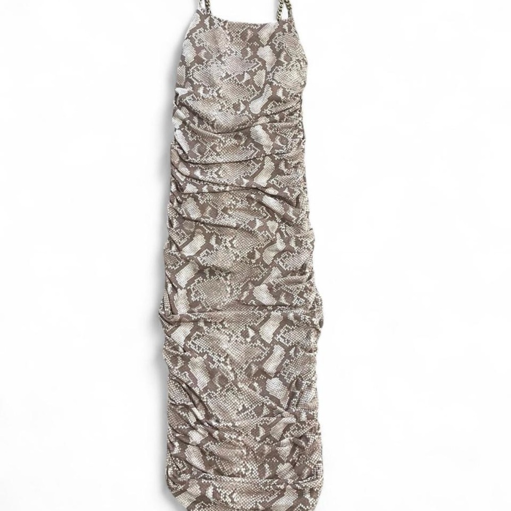 Snake Print Sleeveless Dress